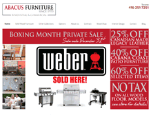 Tablet Screenshot of abacusfurniture.com